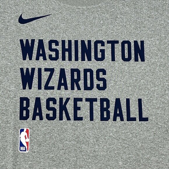 Washington Wizards Shirt Men’s M Gray The Nike Tee Engineered Dri-Fit NBA - Picture 2 of 10